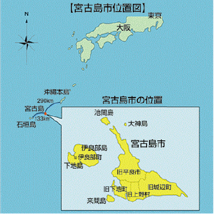 図1　沖縄県・宮古島市の位置図