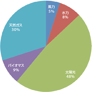 図2　丸紅における国内電力事業電源比率（2015年8月31日現在）