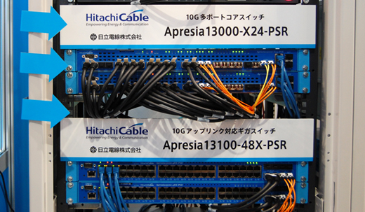写真14：ボックス型10Gコア・スイッチ「Apresia 13000-X24-PSR」（上）と「Apresia 13100-X48-PSR」（下）の外観