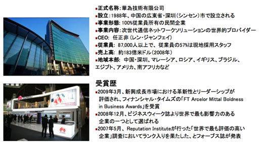 図1　ファーウェイ（Huawei）の会社概要