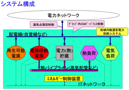 図2　提案した「地域内融通型電力供給システム」の構成