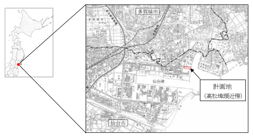 図　発電所の建設予定地