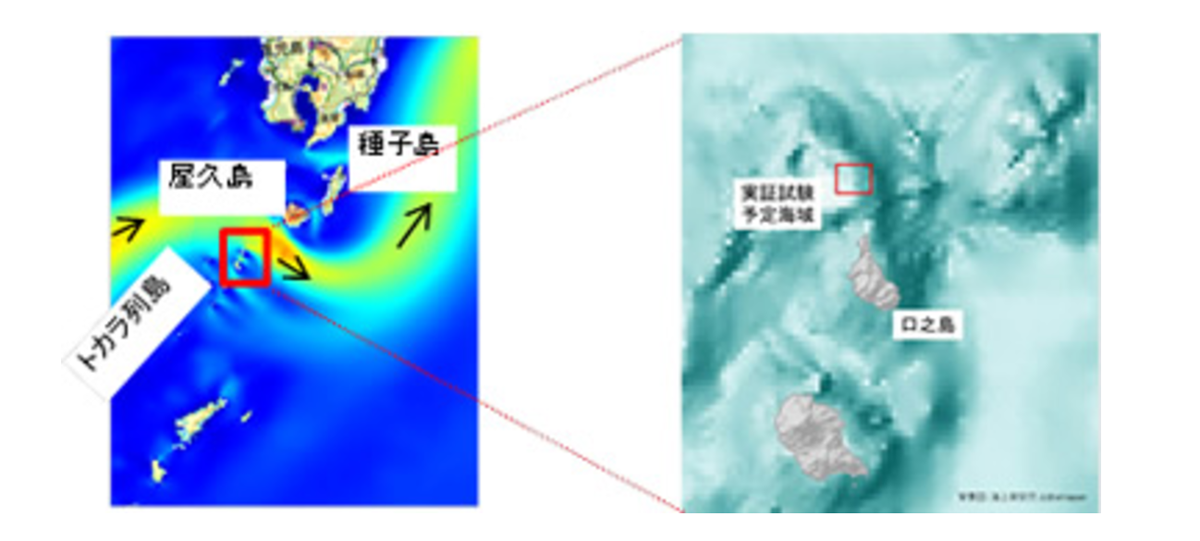 図　実証実験の実施予定海域