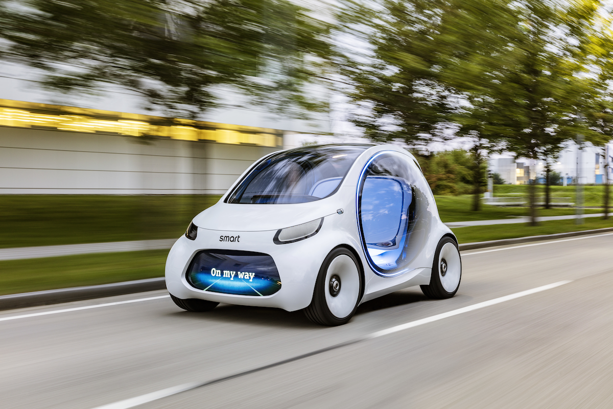 図　Daimlerが公開したコンセプトカー「smart vision EQ fortwo」