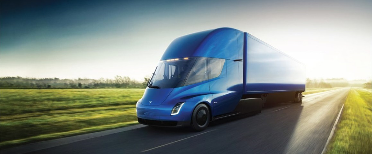 図　Teslaの電動トレーラー「Tesla Semi」