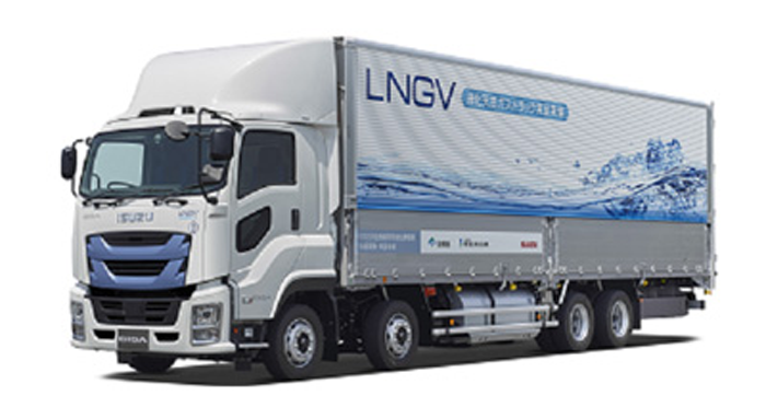 図　いすゞ自動車が開発した大型LNGトラック