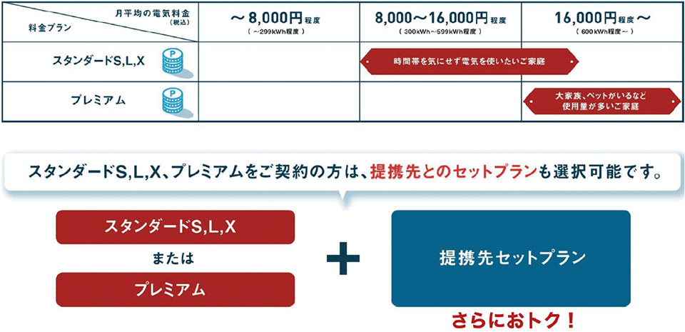 図3　東京電力の「中部電力サービスエリア向けの料金プラン」