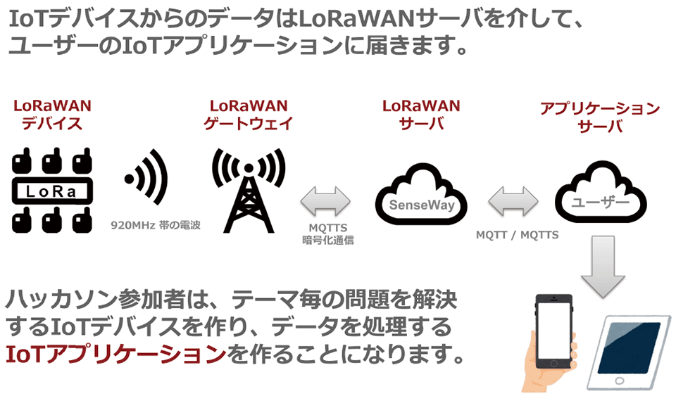 図3　収集したデータはLoRaWANサーバ経由でユーザーのIoTアプリケーションへ