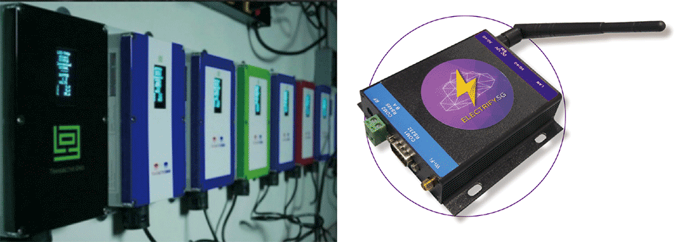 図4　電力取引プラットフォームに使用される計測通信機器の例（左：LO3 Energy 、右：Electrify.asia）