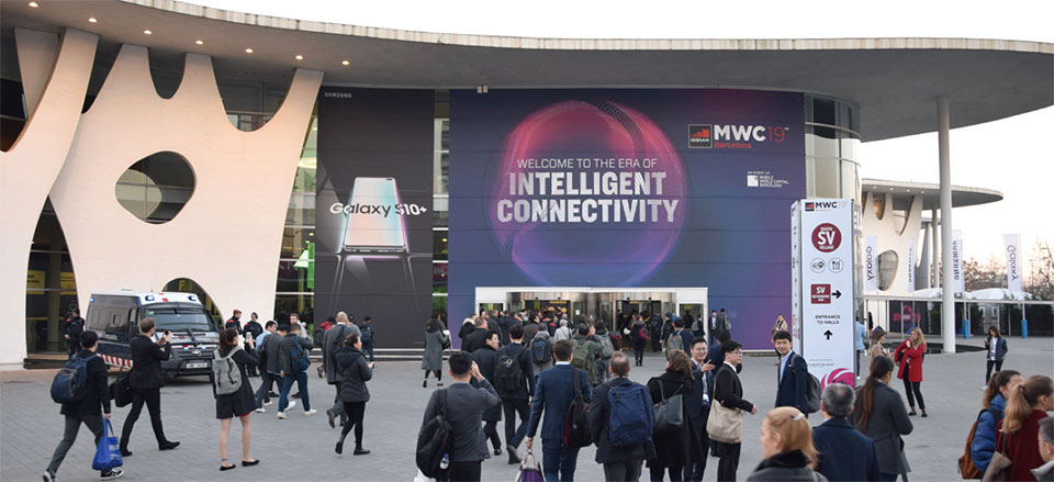 写真1　MWC19Barcelonaの会場入口の様子