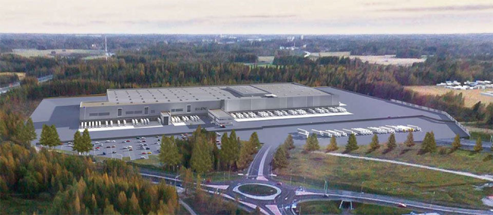 写真1　フィンランドの物流センター「Lidl Distribution Center」の外観