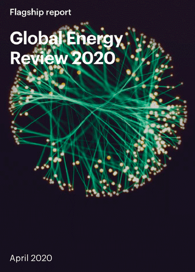 図4　IEAの最新報告書『世界エネルギーレビュー2020』（全54ページ）の表紙