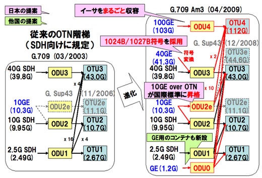 図5　OTNハイアラーキ（階梯）の進化