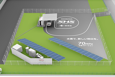 ホンダ 太陽光発電を利用した水素ステーションの実証実験を開始 電気 燃料電池自動車 スマートグリッドフォーラム