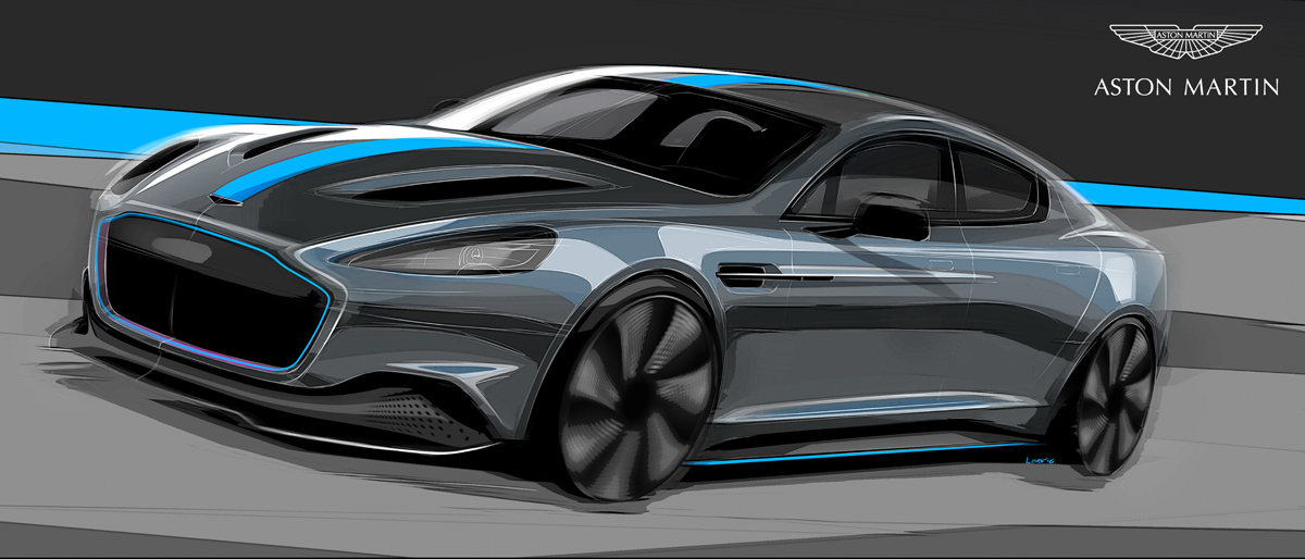 図　Aston Martinが公開した「RapidE」のイメージ