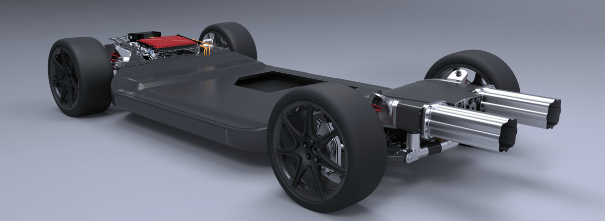 図　Williams Advanced Engineering社が発表したEV専用設計の車台「FW-EVX」