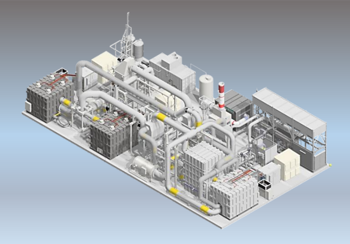 図　FuelCell Energy社がニューロンドン海軍潜水艦基地向けに設置する大型燃料電池のイメージ