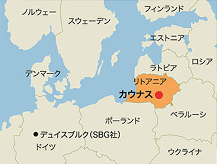 図　プラント建設地となるカウナス市の位置