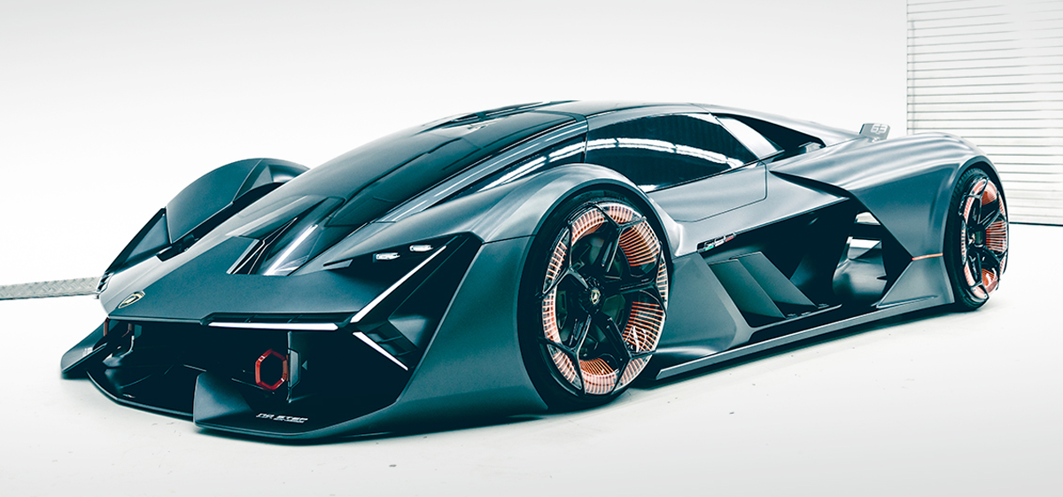 図　LamborghiniがMITと共同で開発したEVのコンセプトカー「Terzo Millennio」