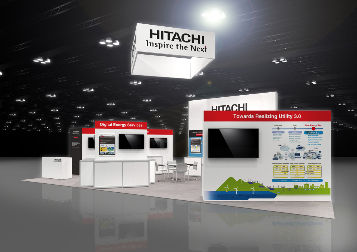 図　「DistribuTECH 2018」における日立グループのブースのイメージ