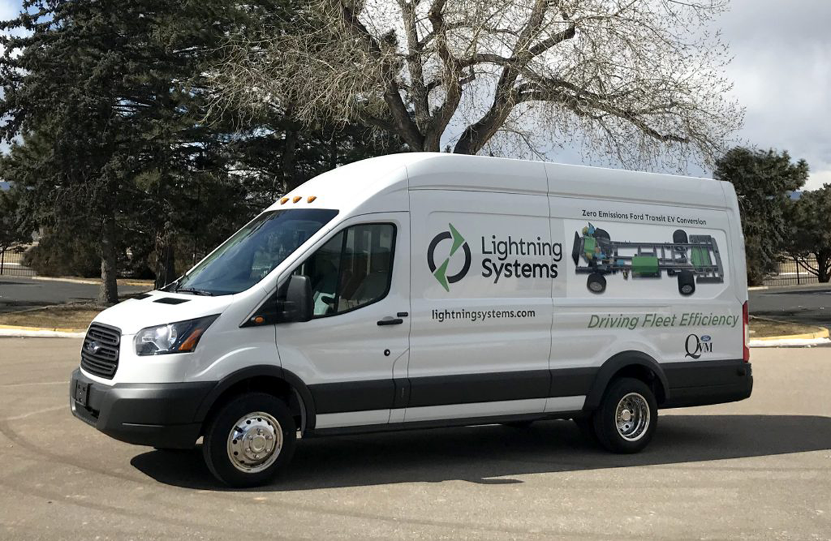 図　Lightning Systemsの改造キットでEVに改造した「Ford Transit」