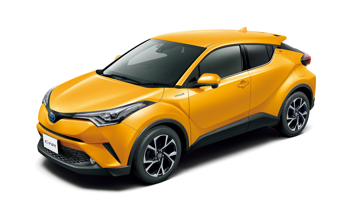 図　今回のカーシェアリング実験で使用する「TOYOTA C-HR」