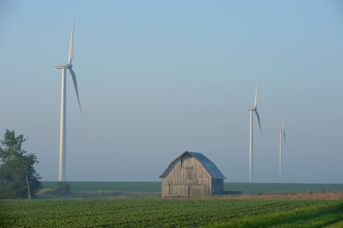 図　EDP Renewablesがイリノイ州で運営している風力発電所「Bright Stalk Wind Farm」