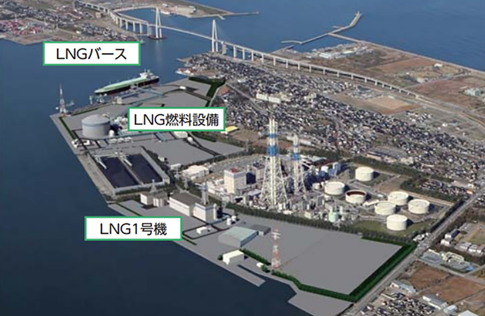 図　富山新港火力発電所 LNG 1号機の建設地