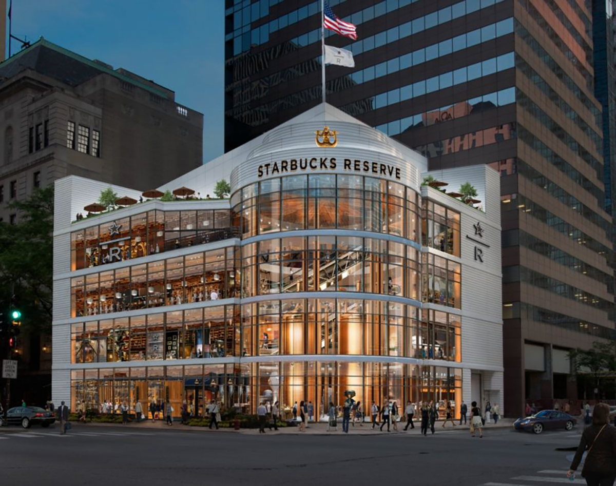 図　Starbucksが2019年にシカゴ市街地に開店予定の旗艦店「Chicago Reserve Roastery」のイメージ