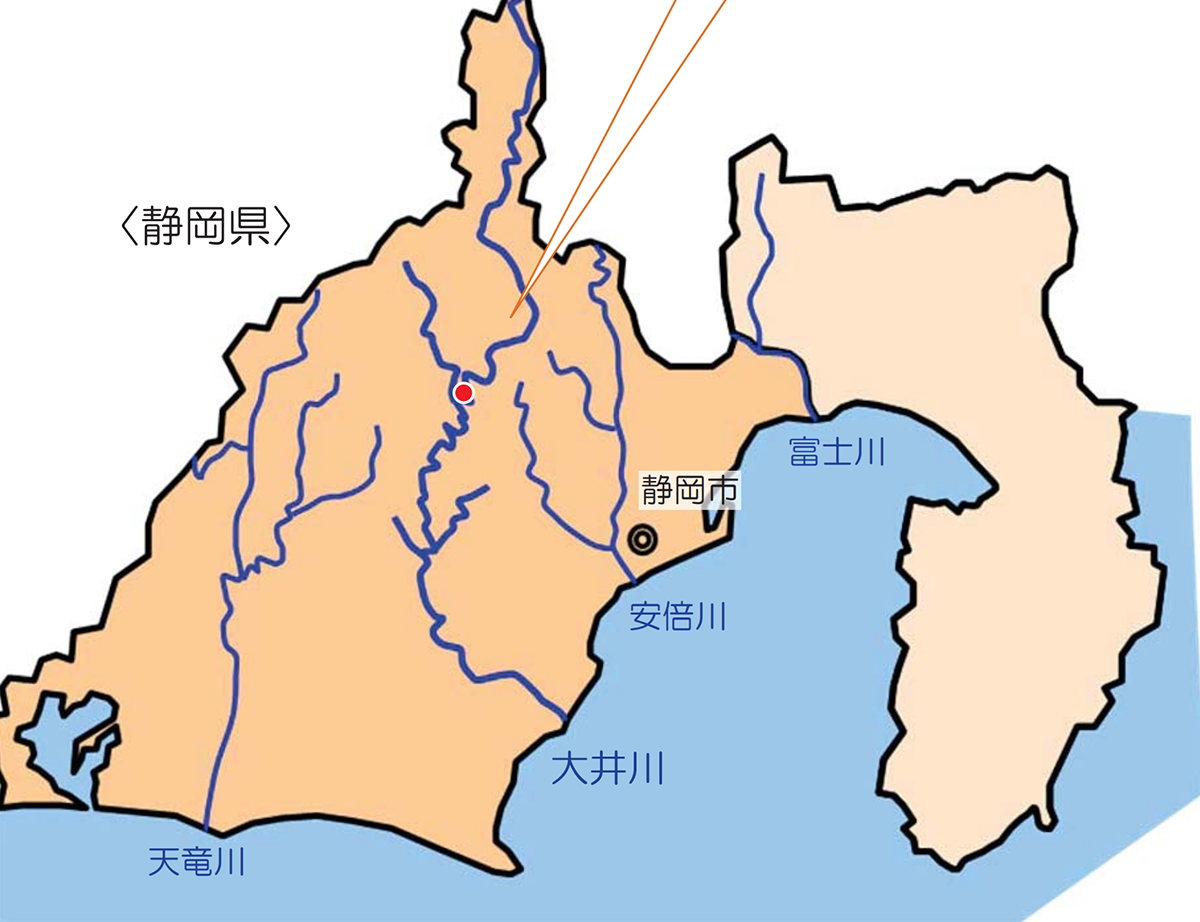 図　「いちしろ水力発電所」の位置