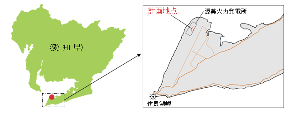 図　風力発電所の建設予定地