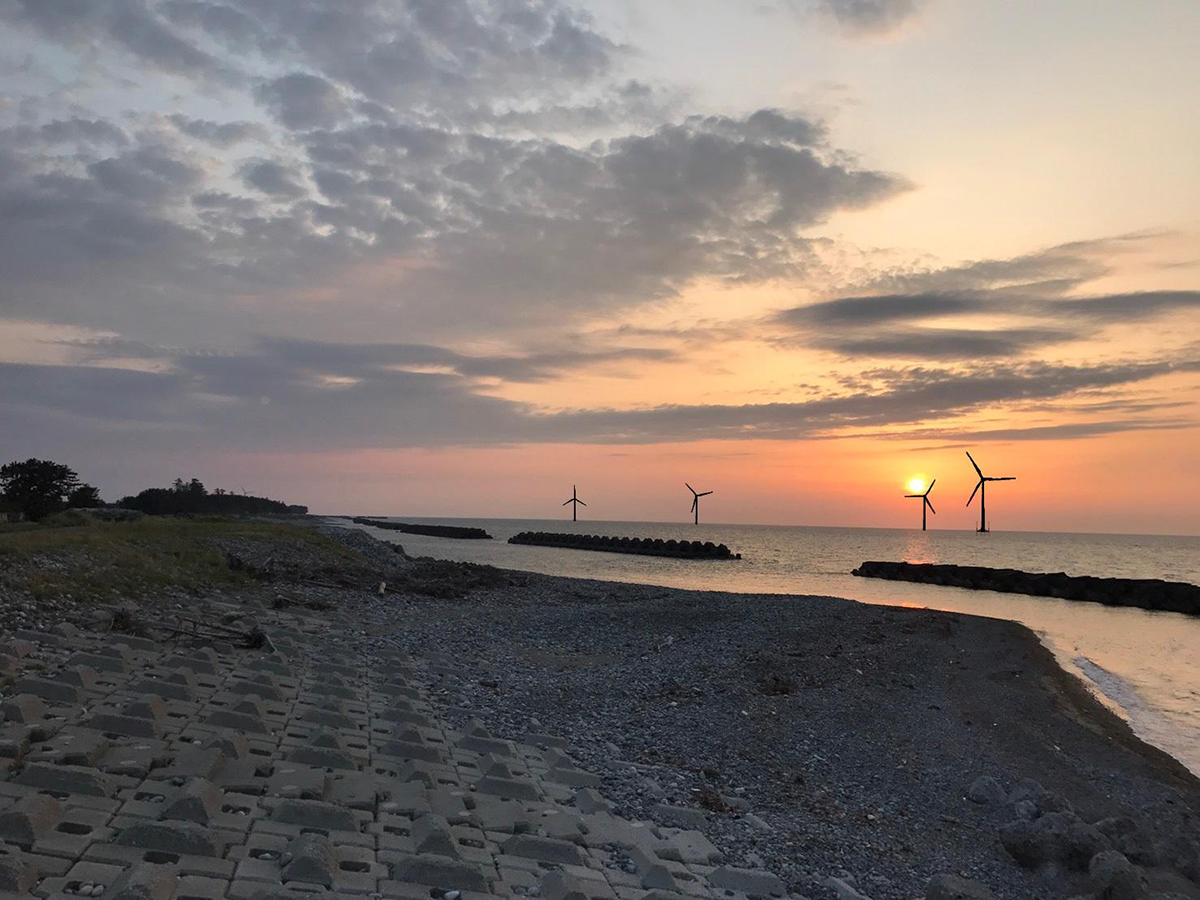 図　三井E＆Sエンジニアリングとウェンティ・ジャパンが建設を予定している洋上風力発電所の完成イメージ