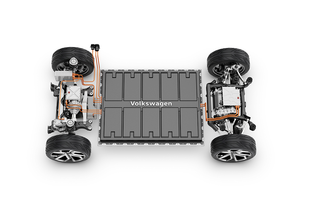 図　Volkswagen GroupのEV用共通車台「Modular Electric Toolkit」