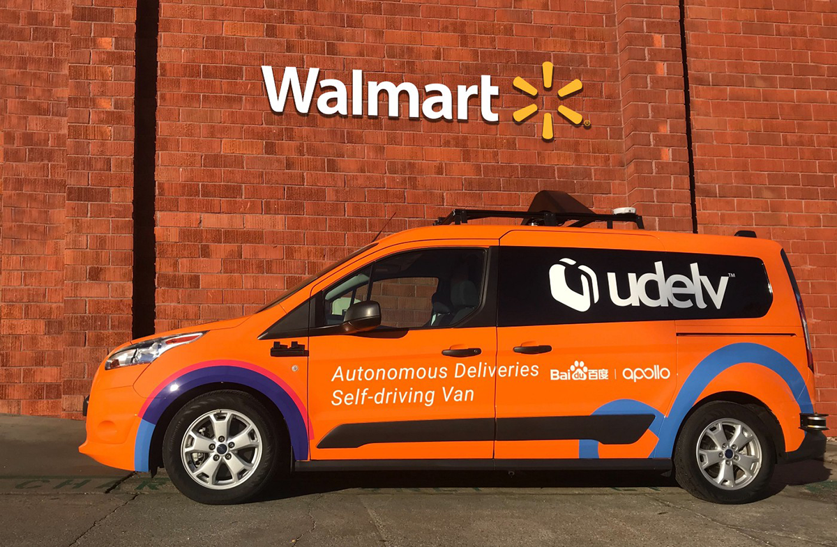 図　Udelvが、Walmartと実施する試験のために開発した自動運転車