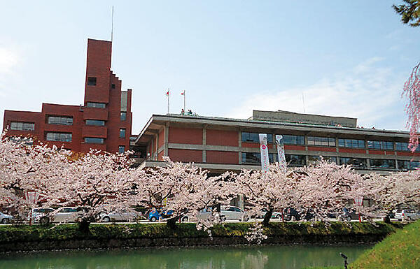 「さくらまつり」は弘前市役所近くの弘前公園で開催される。この時期、観光客は毎年約200万人訪れる。〔写真提供：弘前市〕