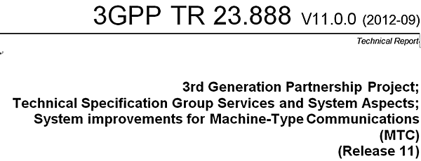 図6　3GPPのリリース11（Release 11）のタイトル：MTCのためのシステムの改善
