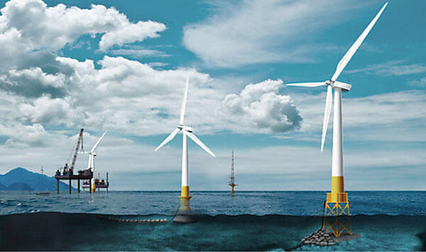 写真1　欧州に続いて日本でも注目されている洋上風力発電（イメージ）