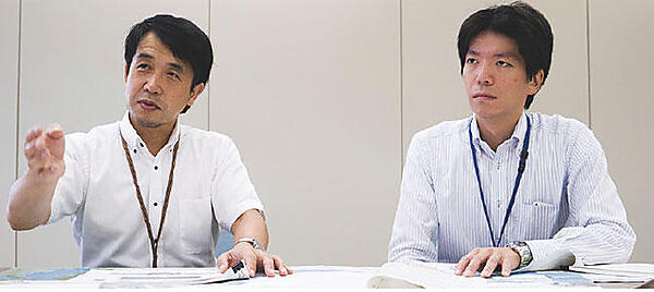 ▲川崎市の水素エネルギーへの取り組みを語る川崎市の高橋氏（写真左）と田中氏（写真右）