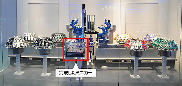 写真2　安川電機がCeBIT 2017でデモした次世代工場「ミニカー」の組み立て工場