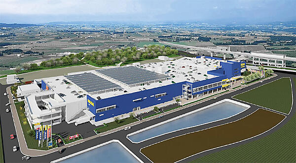 写真4　2017年10月11日オープン予定のIKEA長久手の全景（イメージ）