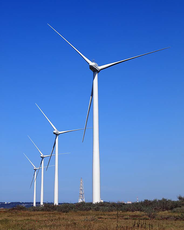 図　三国風力発電所の全景