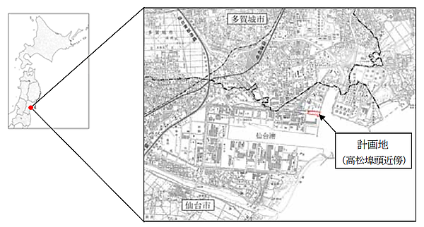 図　発電所の建設予定地