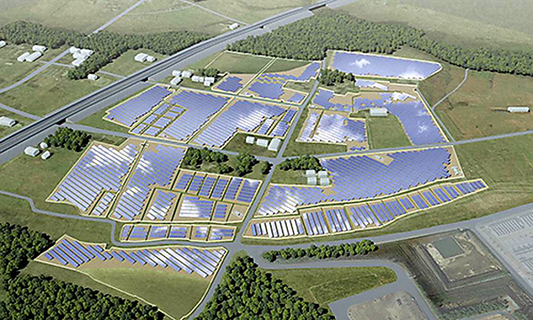 図　「南相馬川房発電・メガソーラー発電所」の完成予想図