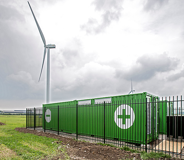 図　「Prinses Alexia Windpark」に併設した大規模蓄電施設