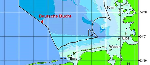 図　「Deutsche Bucht」風力発電所の建設予定地点