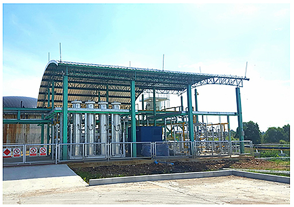 図　ナコーンシータマラートに建設した実証用プラント