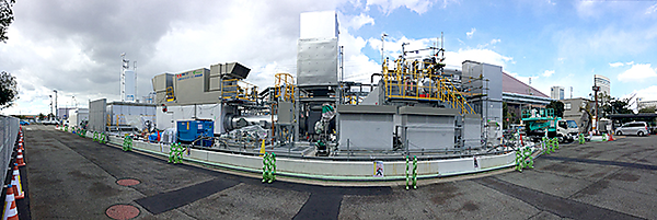 図　完成したコージェネレーションシステムプラント