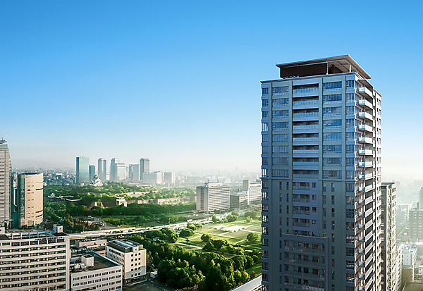 図　「グランドメゾン上町台 ザ・タワー」の完成イメージ