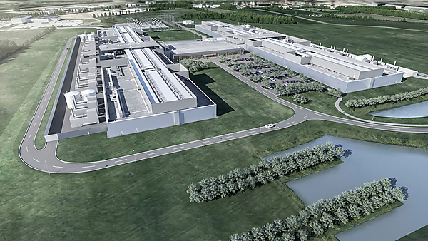 図　Facebookがデンマーク・オーデンセに建設中のデータセンターの完成イメージ