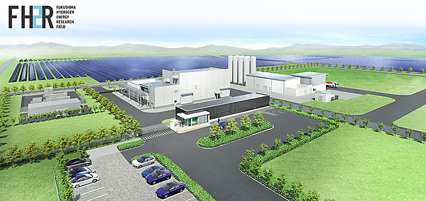図　福島県浪江町に建設中の「福島水素エネルギー研究フィールド」の完成予想図